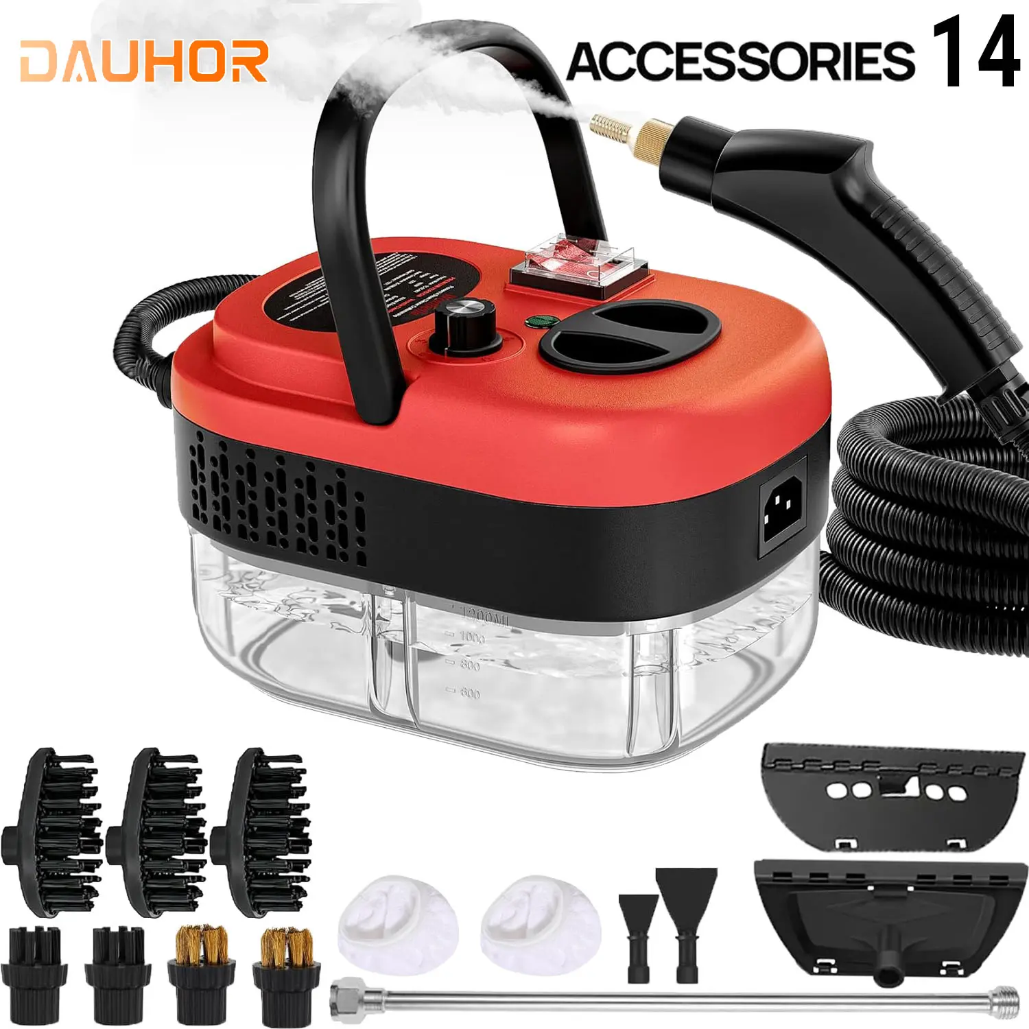 Portable handheld car, kitchen steam cleaner, 1 set high temperature pressurized car steam cleaner, steam cleaner car detailing tools, car cleaning machine, car cleaning accessories, car wash accessories, kitchen tools kitchen grease, carpet cleaning