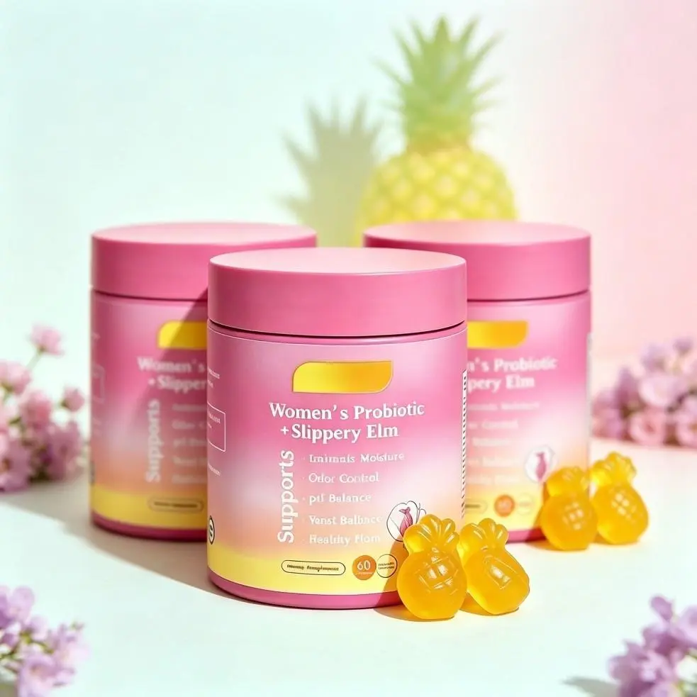 You Need Her Juicy Feminine Probiotics Gummies- Advanced Intimate Support Solution with Slippery Elm and Prebiotics&Lactobacillus Probiotic Blend for Women's pH Balance and Dryness Relief - Hawaiian Pineapple Gummies 60 Counts