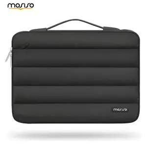 MOSISO Puffy Laptop Sleeve Bag 13–16 inch – 360° Shockproof Soft Case for MacBook Pro/Air, HP, Dell, Lenovo – Horizontal Side Open, Water-Resistant Briefcase with Handle, Lightweight for School, Commute, Travel, Men & Women Work Bag