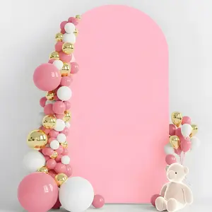 Elastic U-Shaped Background Cloth for Halloween Christmas Party Decoration, Round Archway Setup Half-Circle Outdoor Scene Wall Covering