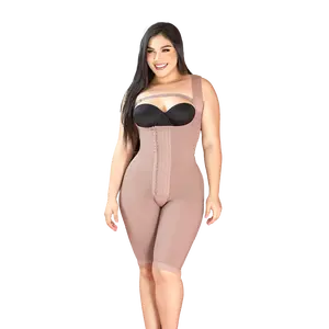 1103-Curve control silhouette garment knee length high back
