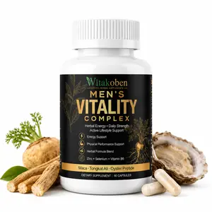 WITAKOBEN Maca Root Capsules for Men,maca extract Men’s Vitality Supplement, Energy Support, Stamina Support, Active Lifestyle Support,herbal supplement Zinc Selenium Vitamin B6, 60 Capsules