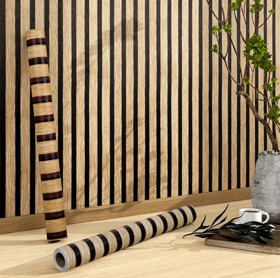 Grid Self Adhesive Wall Panel Thick PVC Waterproof Wallpaper Roll