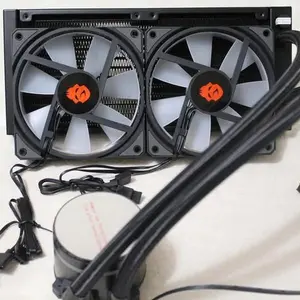 WJCOOLMAN CPU Cooler of 240 Radiator, CPU Liquid Cooler with Multi-Color RGB Lighting, Improved Pump, Streamer Silver-Plated Mirror Design, for 1151/1200/AM3+/AM4