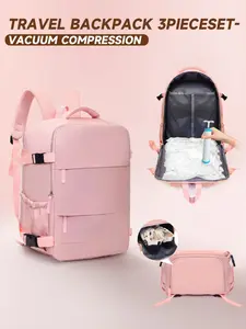 Vacuum Travel Compression Backpack Set, Airport Backpack, Multifunction Backpack, Large Capacity Lightweight Multi-Pocket Design, Handheld & Shoulder Strap, Ideal for Airplane, Business, Vacation