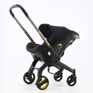 (No Have Base)Baby Stroller with a Bag,High Quality & Multi functional Newborn Stroller, 4 Wheel Travel stroller for Baby, Foldable Infant Stroller without Latch Base newborn pram  alloy metal material