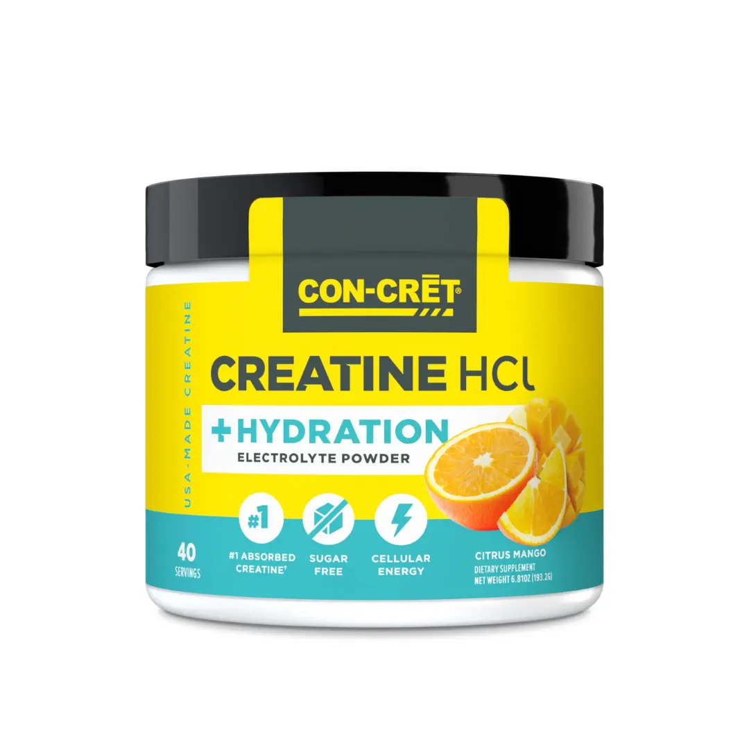 CON-CRĒT ® + Clean Hydration, Full Electrolyte profile plus Vitamins and Creatine HCl, Performance Hydration, 14 Servings