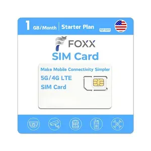 【SIM】FOXX Mobile 1-Month Prepaid SIM Card – 5G & 4G LTE, Triple Cut (Nano/Micro/Standard), High-Speed Data, Compatible with All Phones – Perfect for Travel, Business, Streaming, Remote Work & Daily Use – Practical Tech Gift