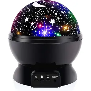 Night Light for Kids, Toys for 1-10 Year Old Girls Boys, Night Light 360 Degree Rotation - 4 LED Bulbs 12 Light Color Star Projector Changing with USB Cable, Romantic Gifts for Men Women Children