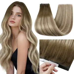 Full Shine Tape in Hair Extensions Genius Weft Tape in Extensions 1 Pcs 18-24Inch 50G And 4 Pcs 16-22Inch 90-120G summerwins