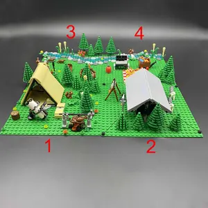 Camping Picnic Building Blocks, Outdoor Assembly Tent Building Blocks, Diy Fire Barbecue Camping Building Blocks, Expansion Assembly Toy Scene, Creative Gift, Block Set