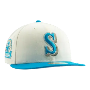 New Era Seattle Mariners 30th Anniversary Elements Pack Men Fitted Hat Off White/Freshwater Blue