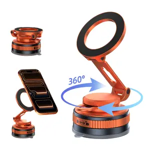 [Yurnlv] Vacuum Adsorption Magnetic 360° Rotating Zinc Alloy Cantilever Foldable Car Phone Holder