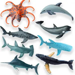 8-Piece PVC Ocean Animal Model Set, Interactive Parent-Child Cognitive Toy, Kindergarten Eco-Friendly Learning Tool, Party Gift, Figurines