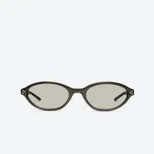 GENTLE MONSTER La Cha BR4 Brown Frame Gray Lenses Round Shape