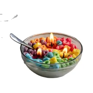 Morning Cereal Candle in Bowl Decor