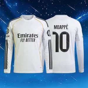 25 26 Second Home White No.10 Long sleeve Soccer Jersey