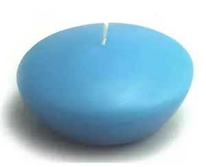 212 MAIN 3 in. Round Light Blue Unscented Floating Water Candles - 12pc Box, 5-6 Hour Long Burn, Candlelight for Home Decor, Tea Party Supplies