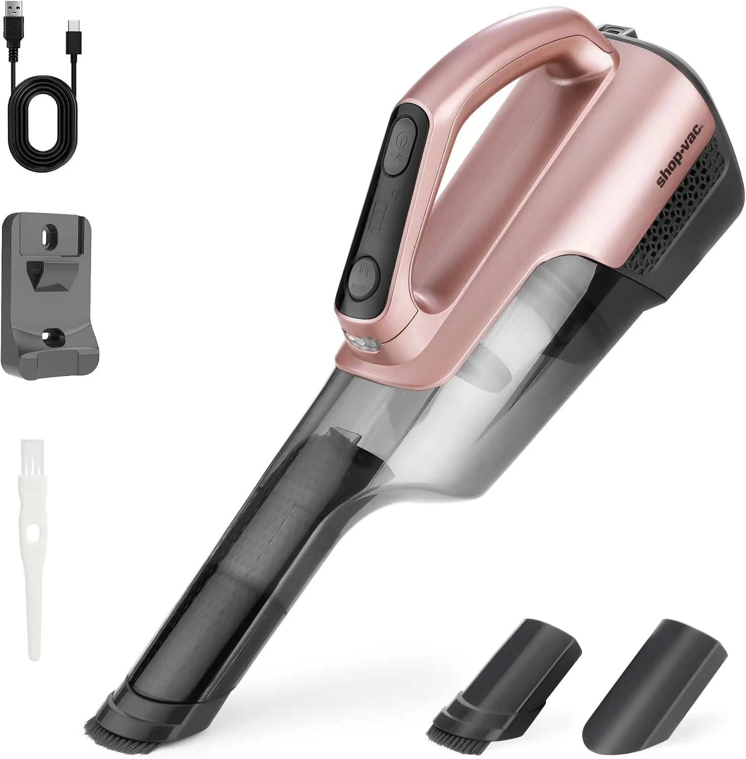 #backtoschool Shop-Vac S2 12V Handheld Vacuum Cordless, Dual-Speed Powerful Portable Car Vacuum Rechargeable, Wall-Mounted Lightweight Hand Vacuum for Home & Car, LED Light, HEPA Filter