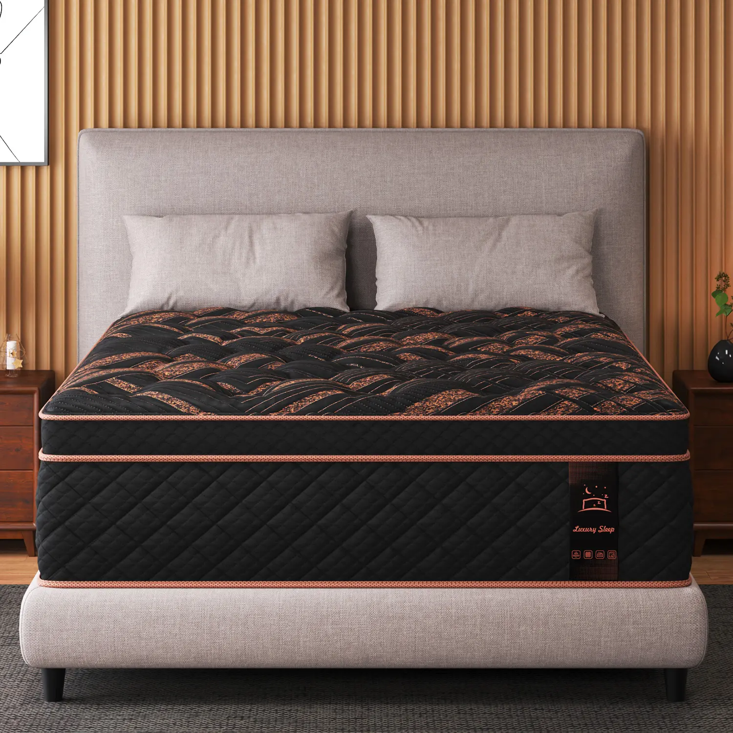 12/14 Inch Twin Full Queen King , Hybrid Memory Foam Mattress in a Box | Pocket Spring + Zoned Support  and Comfortable, Pressure Relief, Medium Firmness, CertiPUR-US Certified ergonomic design