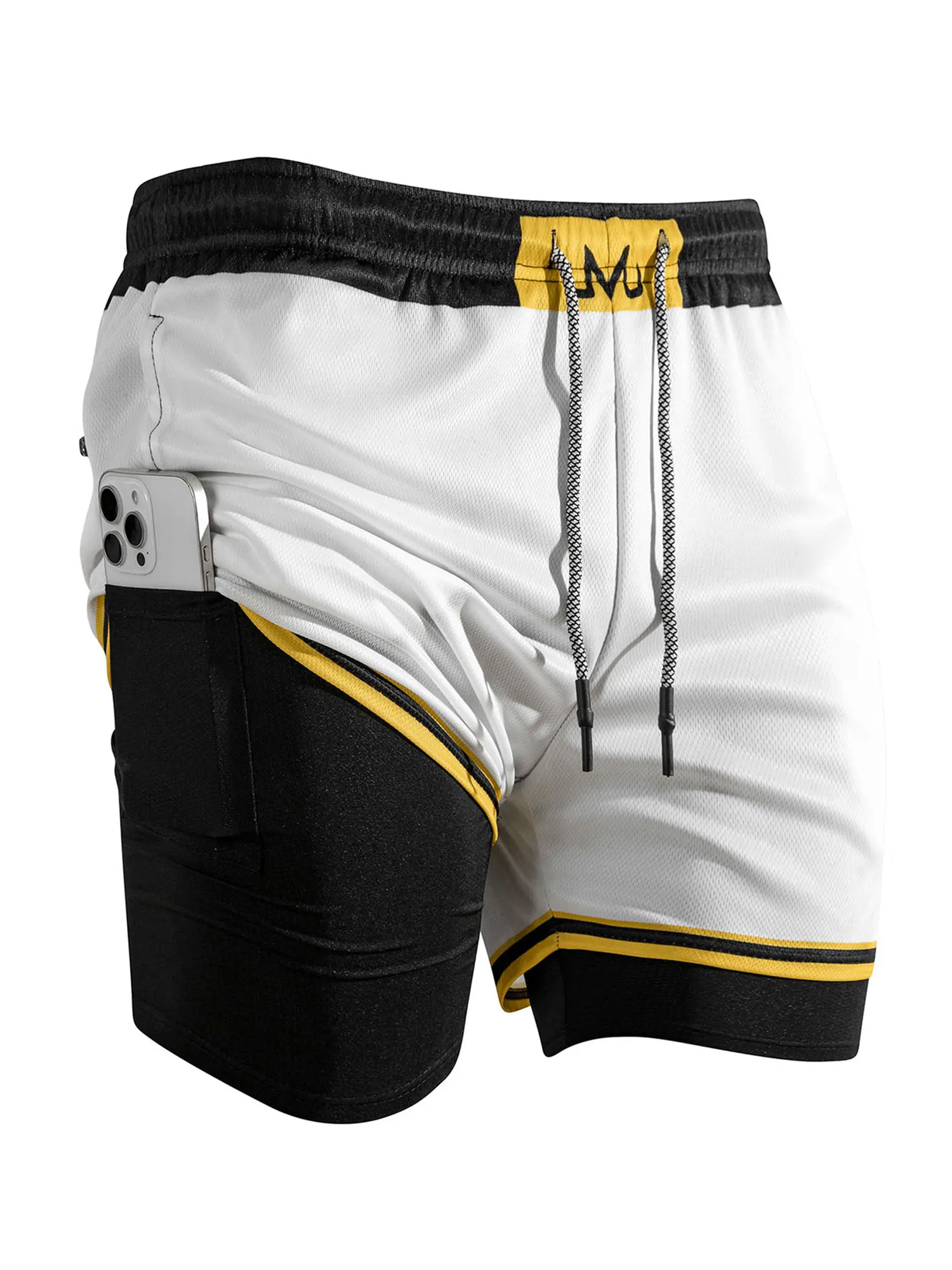 Men's 2 in 1 Double layer Quick Dry Shorts with Inner Pockets, Drawstring Waist Athletic Shorts Gym Shorts, Casual Pocket Track Shorts for Summer, Sport & Outdoor Clothing for Men, Gym Clothing, Trail Running Shorts