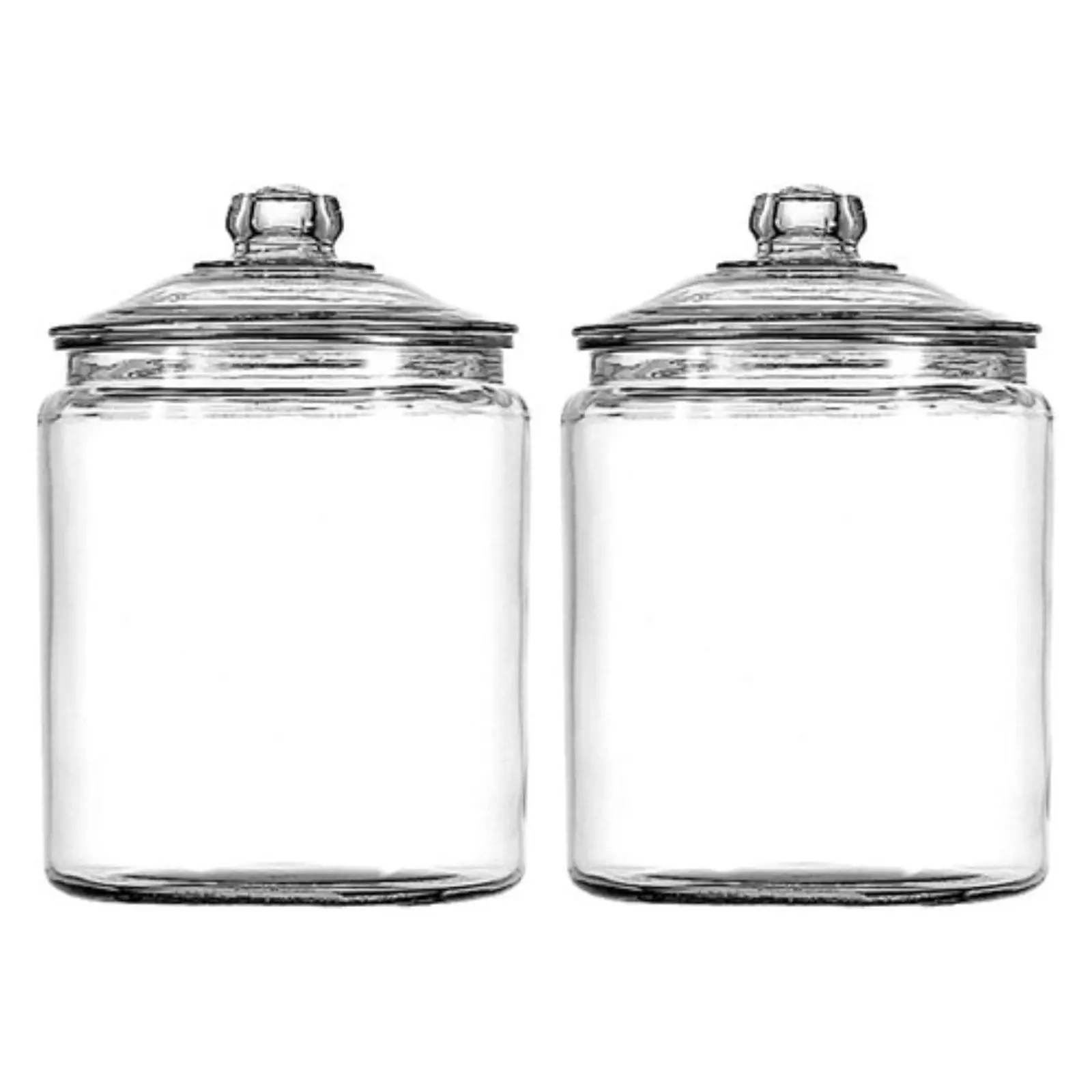 Anchor Hocking Heritage Hill 1 Gallon Glass Jar with Lid, Set of 2