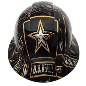 Army Star Badges Gold - Custom Hydro Dipped Full Brim Hard Hat