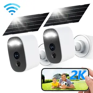 【JOOAN 2.5K Solar WiFi Wireless Indoor/Outdoor Security Camera】Easy Magnetic Mount, 2.4G WiFi Security Camera – HD Video,  AI Human Detection, IP66 Waterproof, Color Night Vision, Smart Alarm, Two-Way Audio, Smartphone Control Lens, Easy Installation