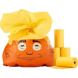 Funny Dog Poop Bags - 60PCS (4 Rolls x 15 Bags Each), Leak-Proof Extra-Thick Pet Waste Bags, Novelty Gag White Elephant Gift for Pet Walking