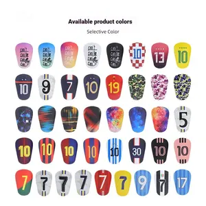 Star Number Soccer Shin Guards Ultra Light Insert High Temp Resistant Sock Sleeve Design Football Training Gear for Kids Adults with Track Control