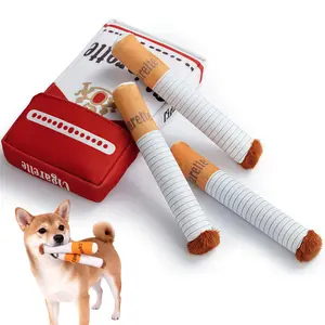 3Pcks Funny Squeaky Puff Stick 3 Packs Interactive, Stuffed Cute Design for Small and Medium Dogs, Soft Engaging and Ideal for Playtime