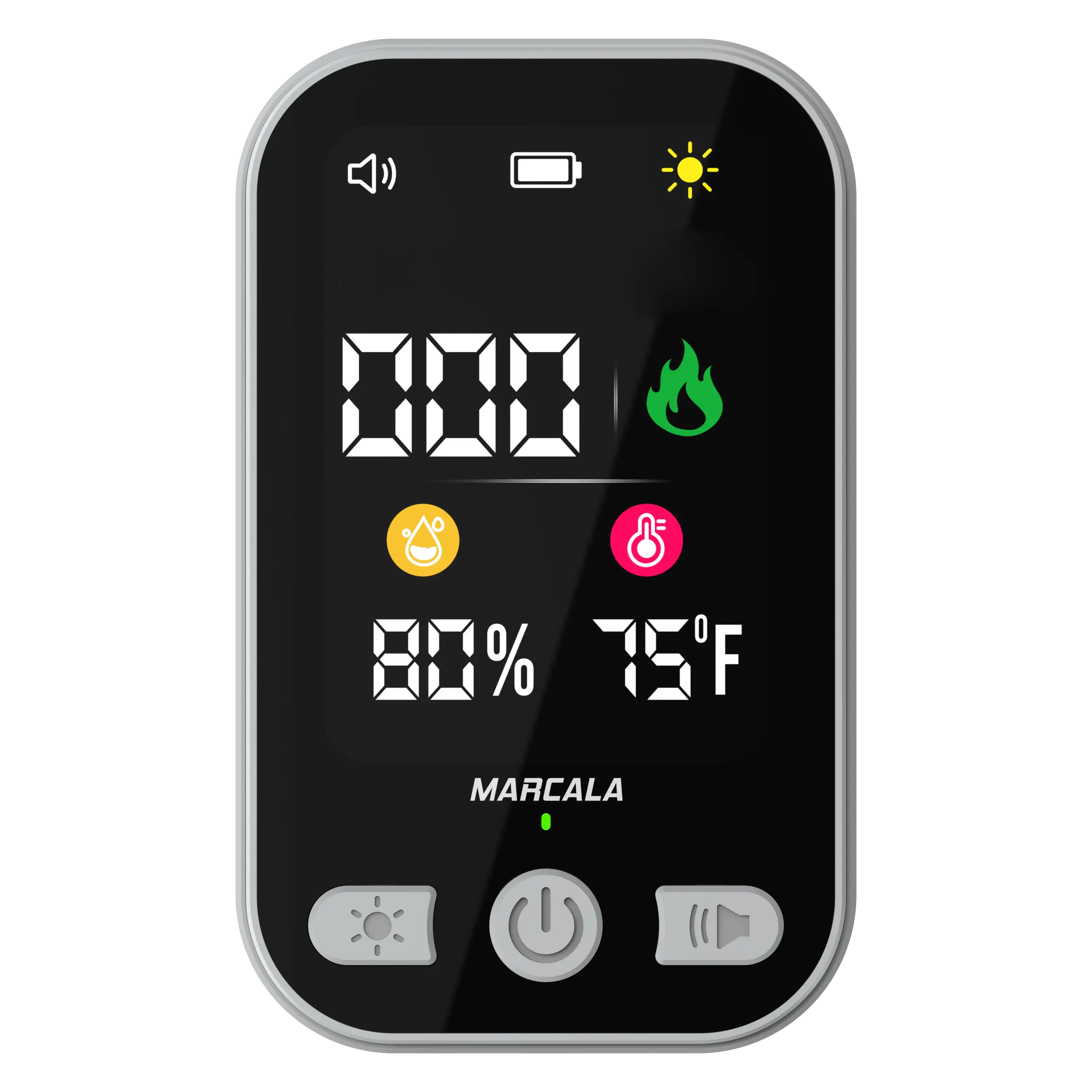 4-in-1 Portable Detector with Natural Gas & Temperature Humidity Sensors, Plug-and-Play Design, High-Definition Display, Accurate Alerts, Ideal for Kitchen, Garage, RVs & Apartments