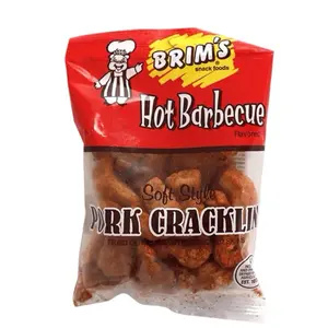 Brim's Hot Barbecue Soft Style Pork Cracklins 3oz - Pack Snack Foods Nata Barbecue Flavored Treats