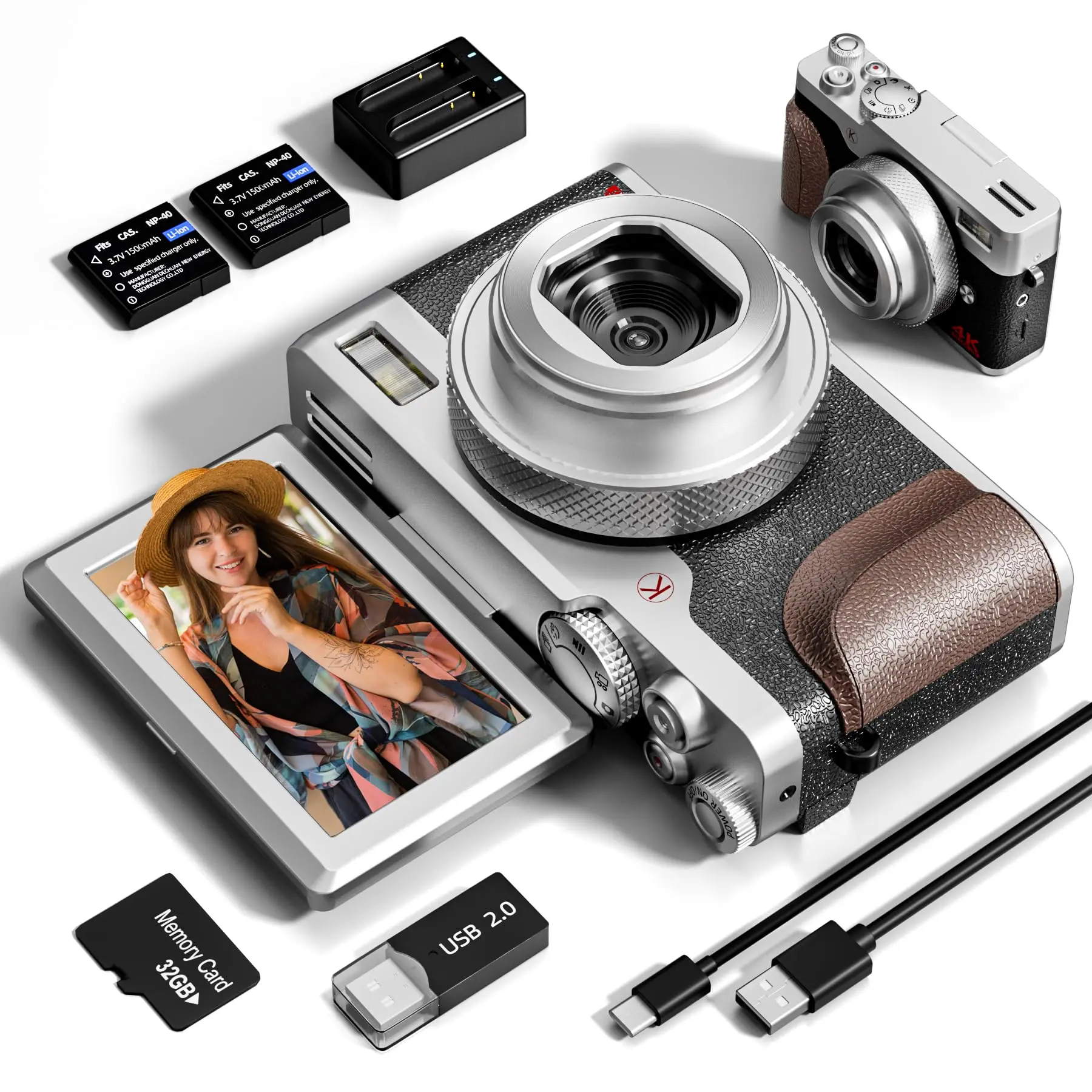 Digital Camera, Cameras for Photography,  Video Camera,  Zoom Vlogging Camera   Portable Compact accessory Small Camera with  Batteries, Digital Point and Shoot Camera,Compact Camera for Travel,camera rig,sport camera,cameras for home