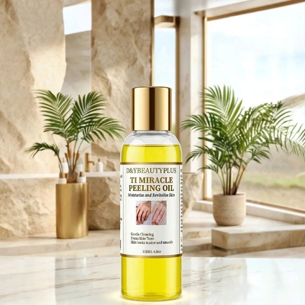TI MIRACLE PEELING OIL KNUCKLES*EXFOLIATING OIL FOR SKIN, HYDRATING AND MOISTURIZING BODY CARE, BRIGHTENING HAND AND FEET. RINSE WITH WATER AFTER EACH   15-35 MINUTES AND Do NOT USED SCRUB.