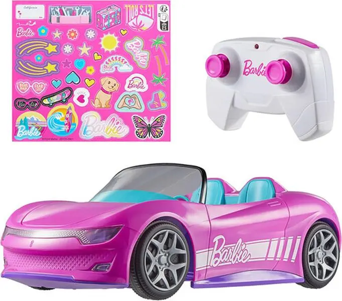 Hot Wheels R/C 1:12 Barbie Convertible Vehicle  [COLLECTIBLES] Toy Car