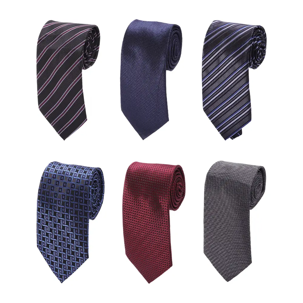 6 Pack Men Ties Set Business Fashion Woven Necktie Men Neck Ties for Wedding Party