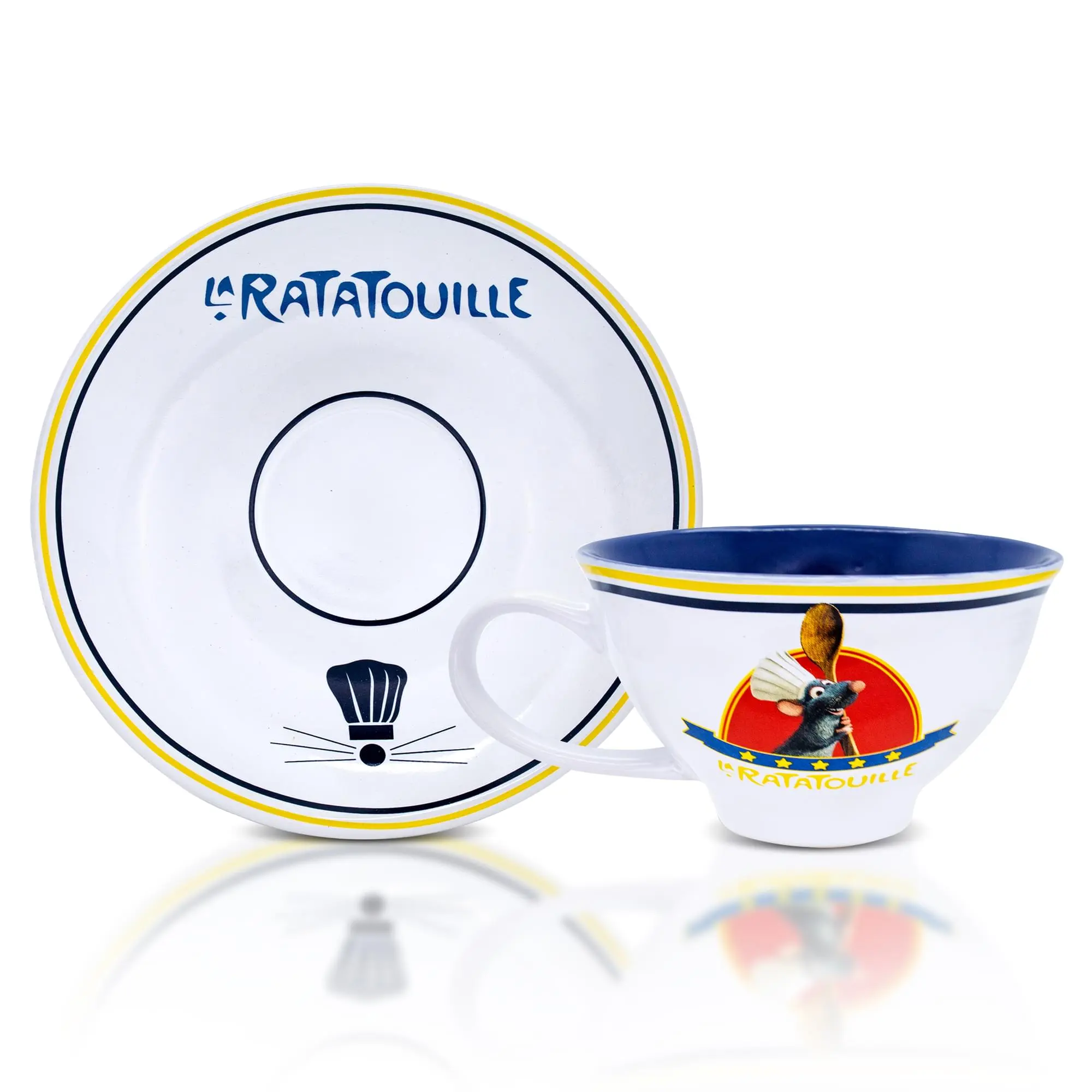 Disney Pixar Ratatouille Chez Remy Ceramic Teacup and Saucer Set