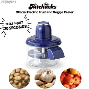 Official Electric Peeler Machine- Kitchacks small vegetable and fruit peeler (apples, potatoes, garlic, grapes, tomatoes)- garlic peeler- automatic lemon zester- Rechargeable home kitchen aid gadget- automatic peeling machine -rotary machineDD19MatteMaven