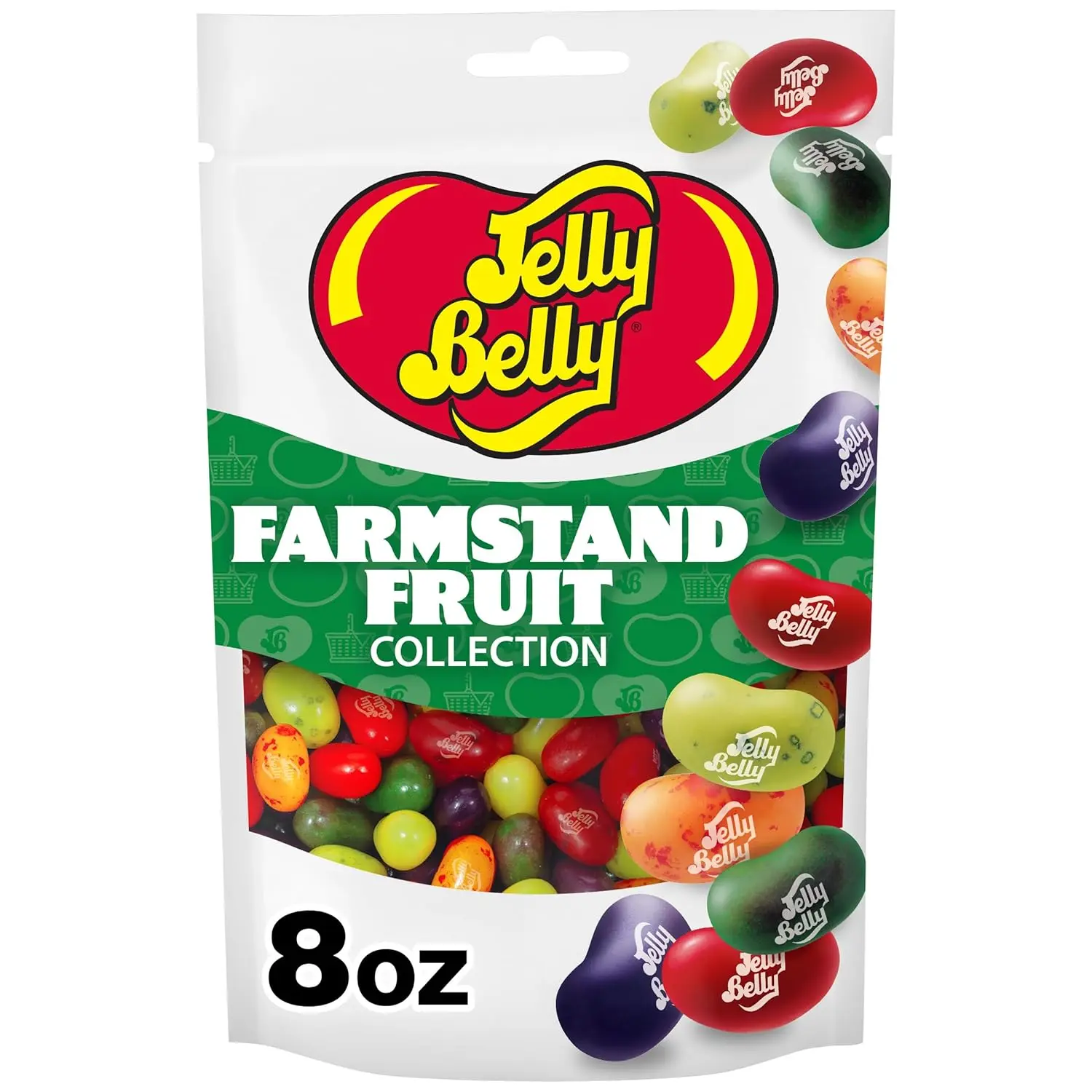 Jelly Belly Farmstand Fruit Jelly Bean Collection - 8 oz Pouch Bag - Genuine, Official, Straight from the Source