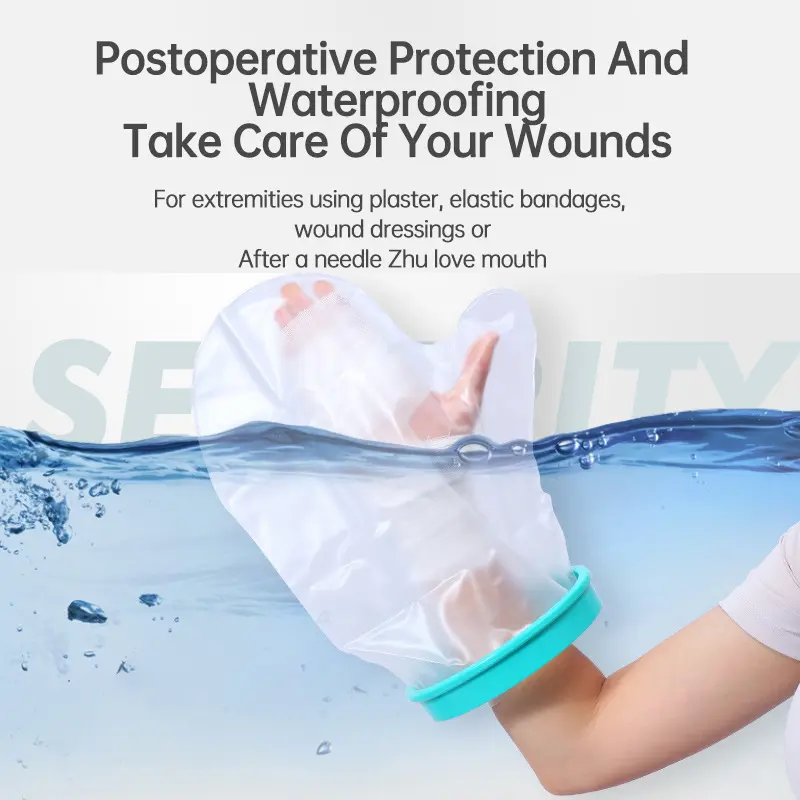 Waterproof Shower Protection for Arm and Leg Casts, Post-Surgery Bathing Cover, Bone Fracture Shower Sleeve, Clear