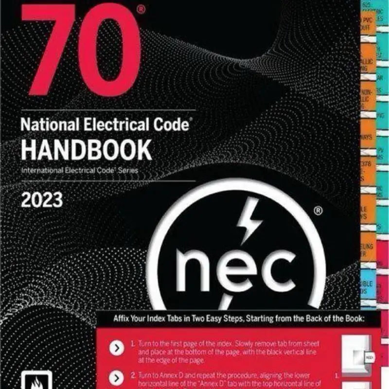 2023 NFPA 70 NEC Handbook - Hardcover English Electrical Safety Guide, 1,408 Pages, 11x9x2 In, Complete Code Text, Expanded Article 100, Expert Commentary, Modernized Content for Professionals, Students, Inspectors