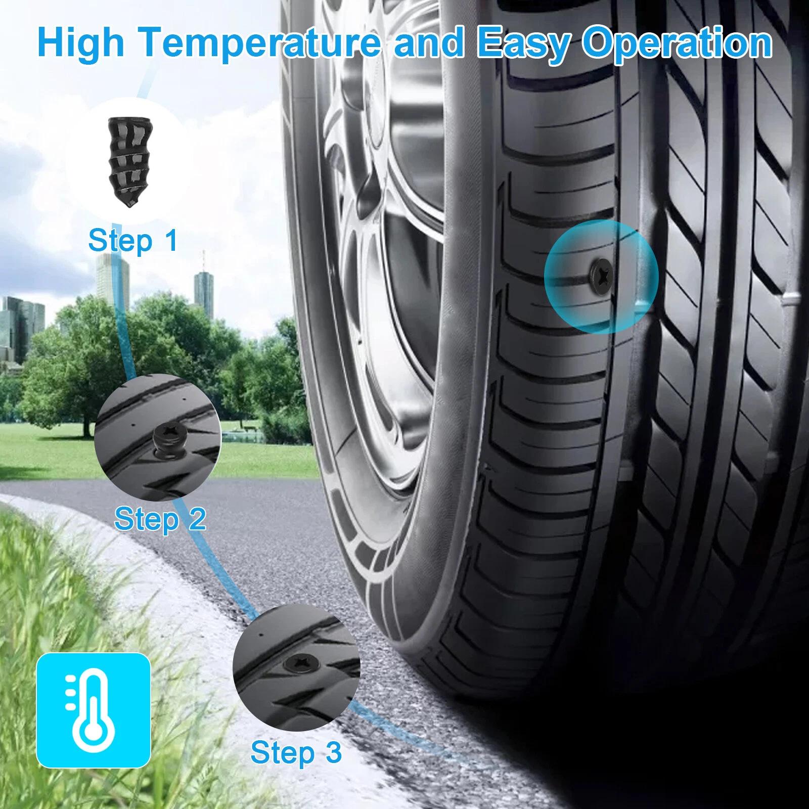 Tire Repair Screws with Screwdriver & Box Vacuum Tire Plug Kit Spiral Rubber Nail Tire Plugs Screw Type Fast Tool Self Screw in Tire Plugs for Car Truck Motorcycle Tire Puncture Repair Tire Repair Screws with Screwdriver & Box Vacuum Tire Plug Kit Spiral Rubber Nail Tire Plugs Screw Type Fast Tool Self Screw in Tire Plugs for Car Truck Motorcycle Tire Puncture Repair