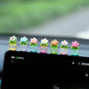 Cute Flower Design Car Dashboard Decoration, Car Interior Decoration, Car Interior Ornaments, Car Interior Accessories for Women & Girls, Girly Car Accessories, Car Decoration Accessories