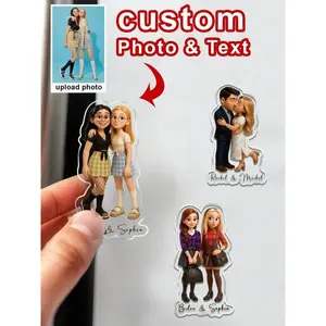 Customized Refrigerator Magnets, Personalized Photo Fridge Magnets For Kitchen Office Storage Cabinet Home Decor Gift Option