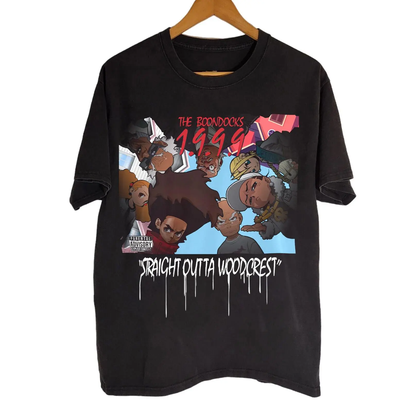 The Boondocks Vintage Cartoon Shirt Hip Hop Lifestyle Graphic Tee Collection HY5798