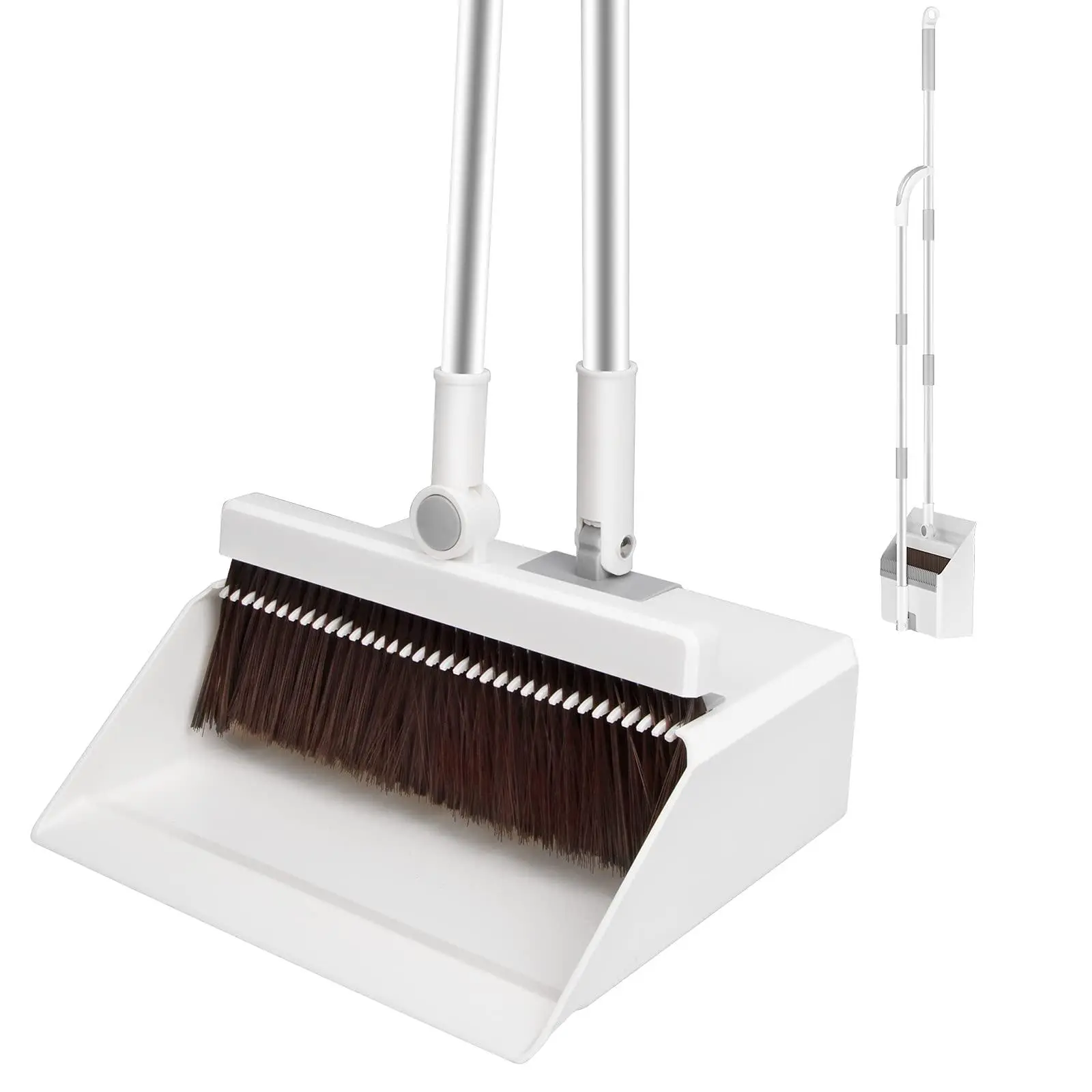 Broom and Dustpan Set with Extendable Long Handle and Dustpan Comb Household Cleaning Tool Home Cleaning Products