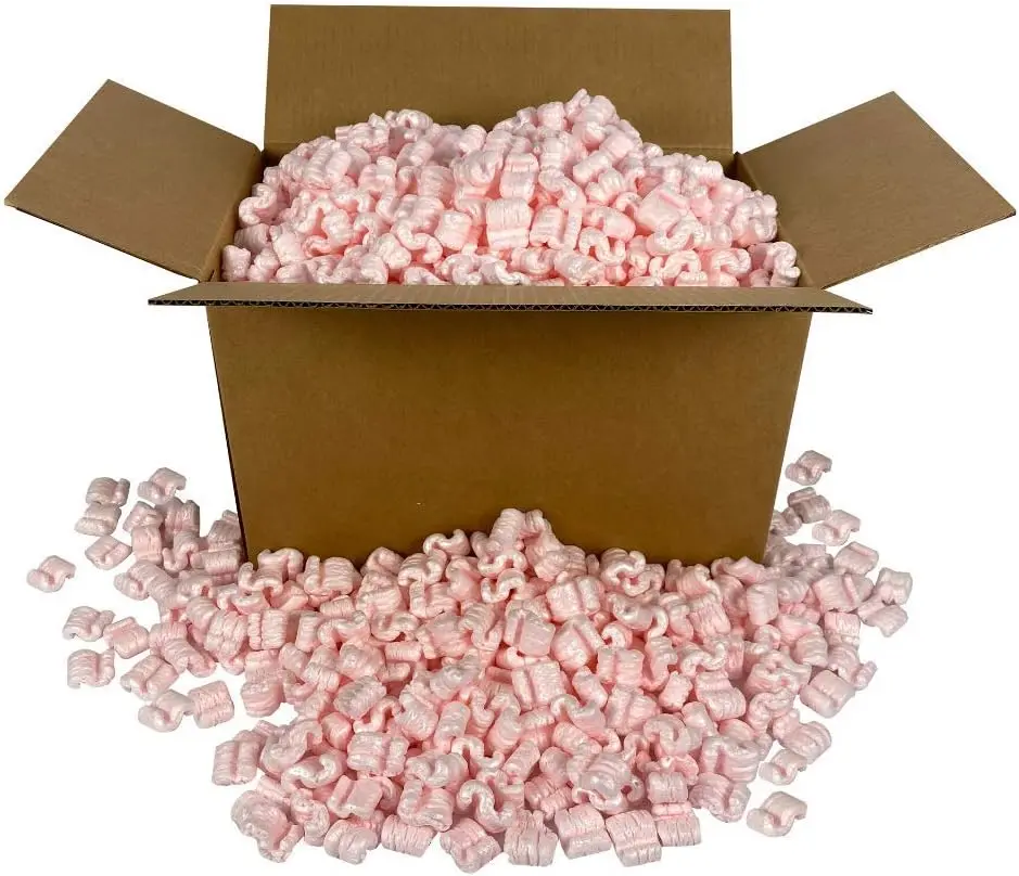 Packing Peanuts One Bag 3.5 Cu Ft Pink Anti-Static Eco-Friendly Recycled Material Ideal for Electronics