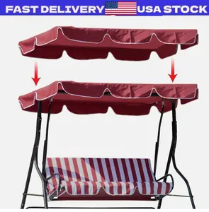Swing Top Cover Canopy 300D Replacement Garden Patio Outdoor 66x45 75x52 77"x43"
