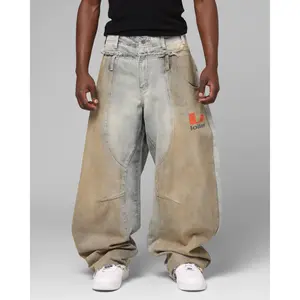 Loiter Layered Western Jeans Blue Wash